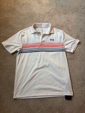 Under Armour White Playoff Polo